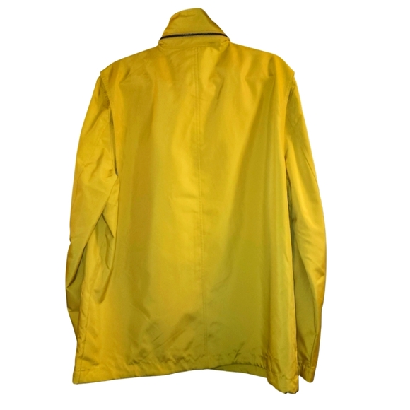 NWT 7 FOR ALL MANKIND 7FAM MEN'S Yellow Rain Outdoor Jacket Hidden Hood L - Picture 3 of 6